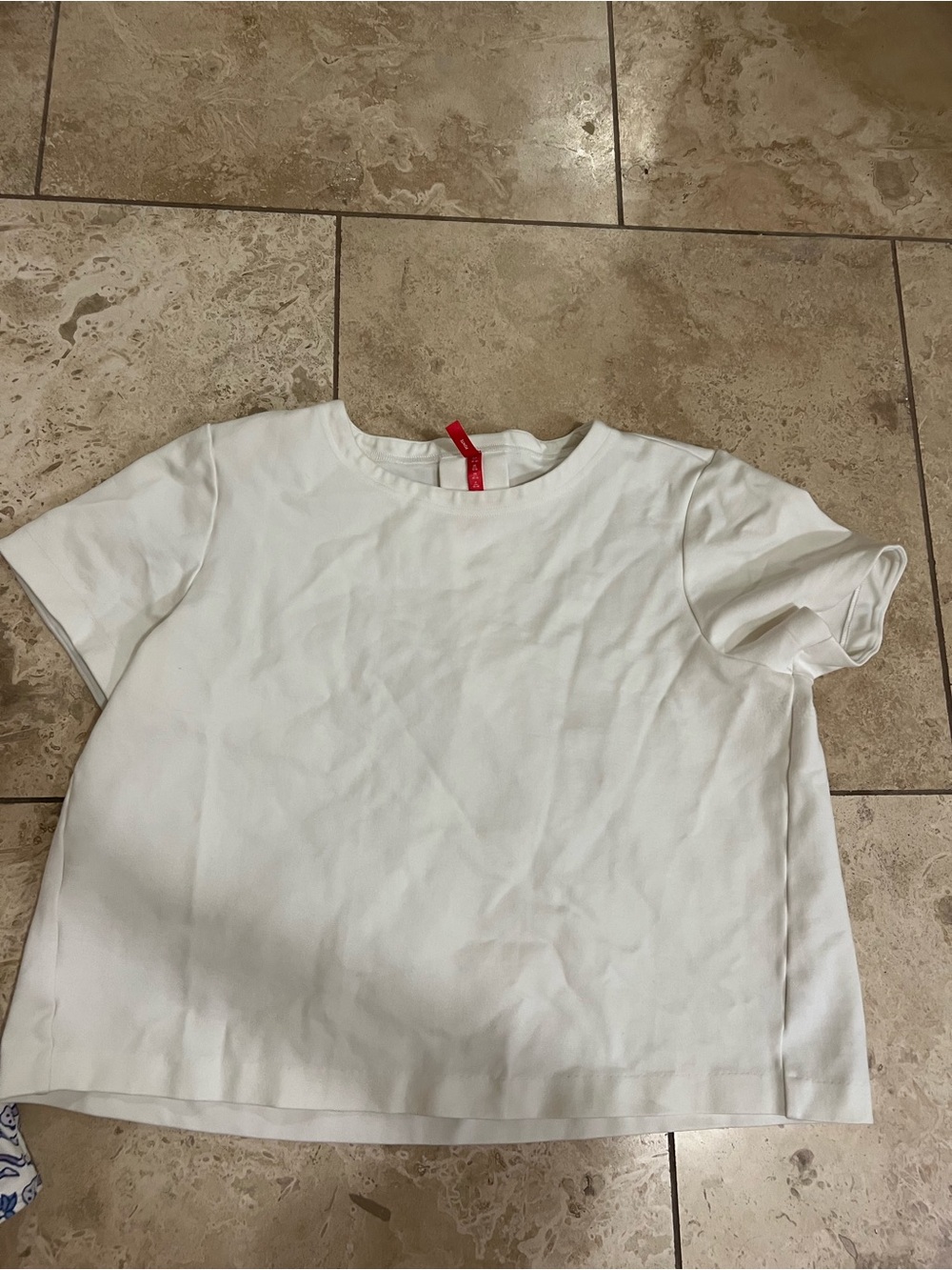 SPANX White Short Sleeve Tee
